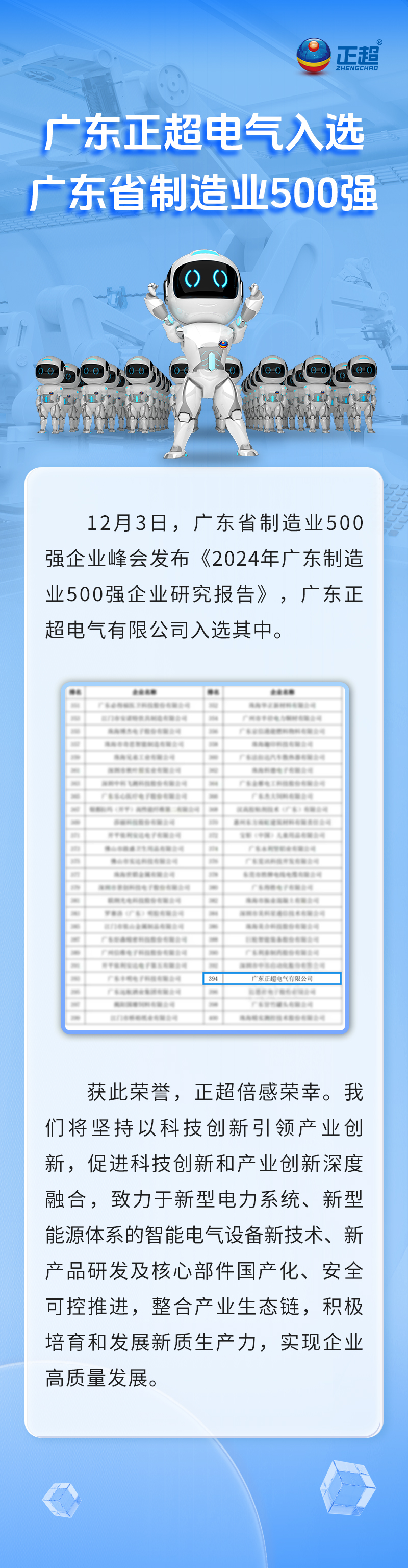 AG线上入选广东省制造业500强
